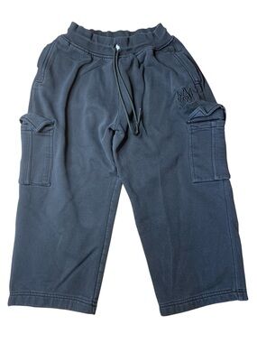 AMIRI Faded Black Embroidered MA Logo Cargo Sweatpants Size XL